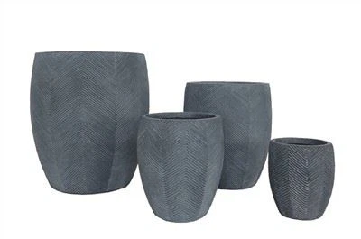 Fiberglass Round Pot Plant Sets
