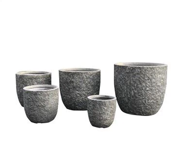 Round Concrete Egg Pot Planter