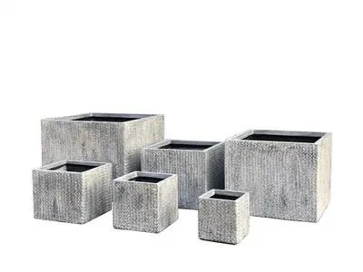 Square Textured Fibreglass Planter
