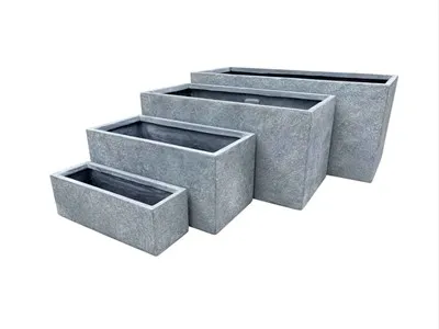 Stone Finish Textured Fiberglass Reinforced Cement Pots
